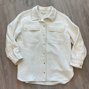 Sezane light weight Shacket- white